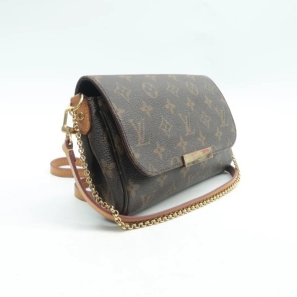 100% Authnetic Louis Vuitton Favorite Pm Brown Monogram Canvas Satchel Bag - Picture 3 of 11